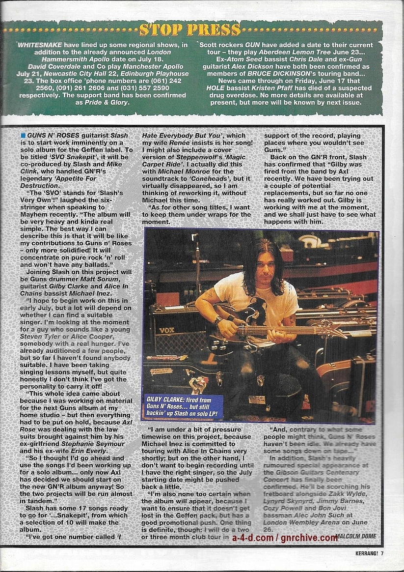1994.06.25 - Kerrang - Slash 'N' Burn! 1994_064