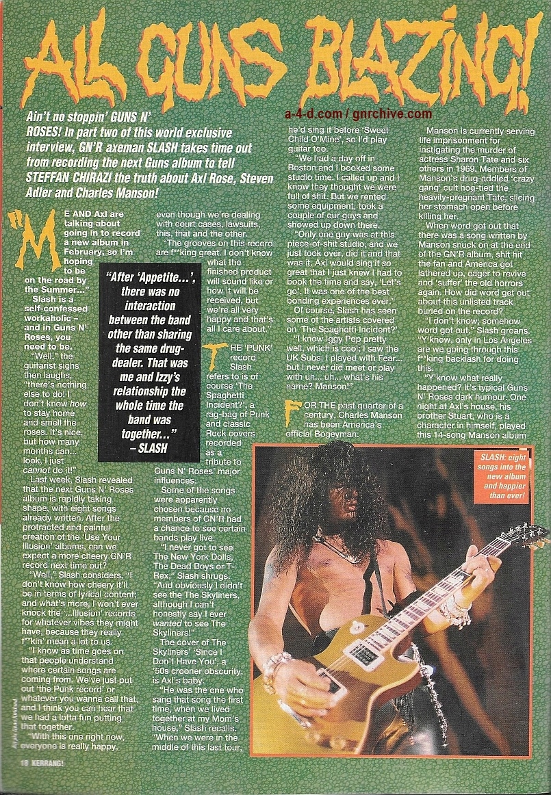 1994.01.15 - Kerrang! - All Guns Blazing! (Slash) 1994_068