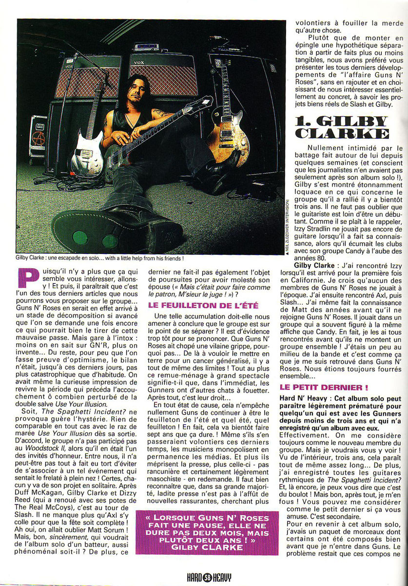 1994.09.DD - Hard N' Heavy Magazine (France) - The Gunslingers (Gilby, Slash) 1994_m12