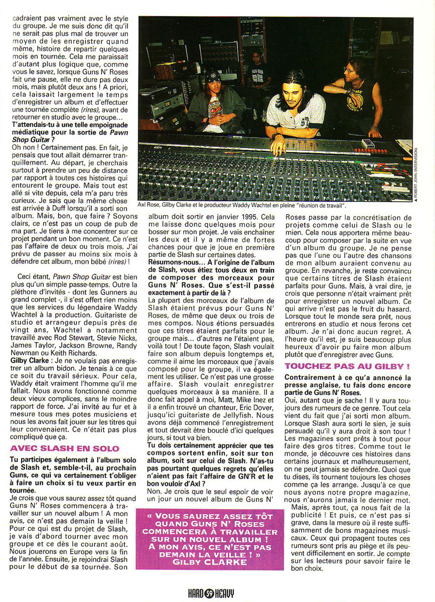 1994.09.DD - Hard N' Heavy Magazine (France) - The Gunslingers (Gilby, Slash) 1994_m15