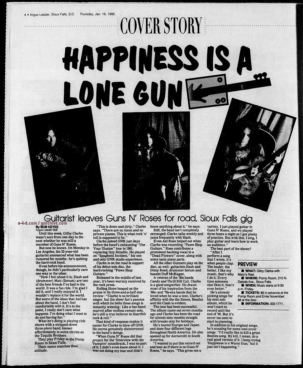 1995.01.19 - Argus Leader - Happiness Is A Lone Gun (Gilby) 1995_016