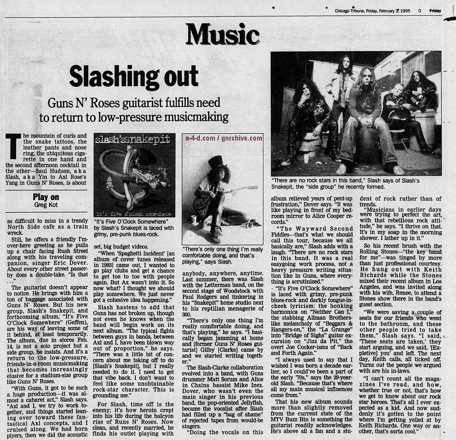 1995.02.03 - Chicago Tribune - Slashing Out (Slash) 1995_019