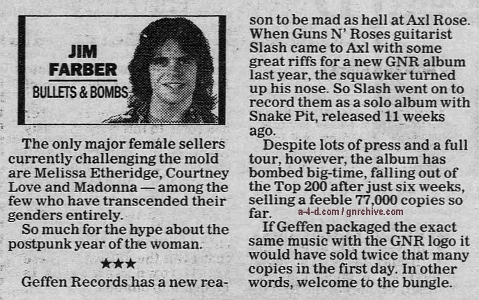 1995.05.08 - New York Daily News - Short Notice  1995_032