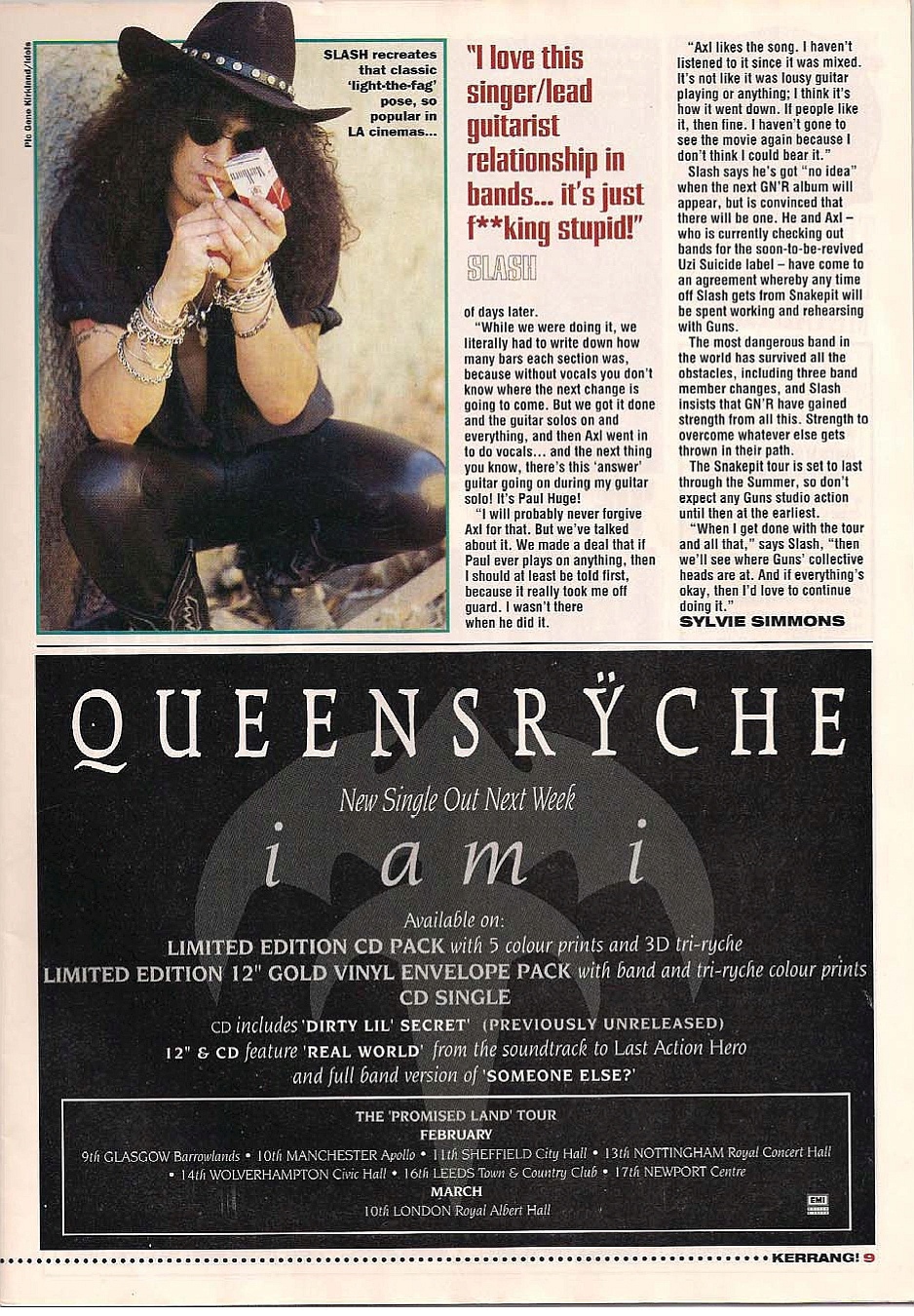 1995.01.14 - Kerrang - "I Never Liked Our New Guitarist!" (Slash) 1995_041