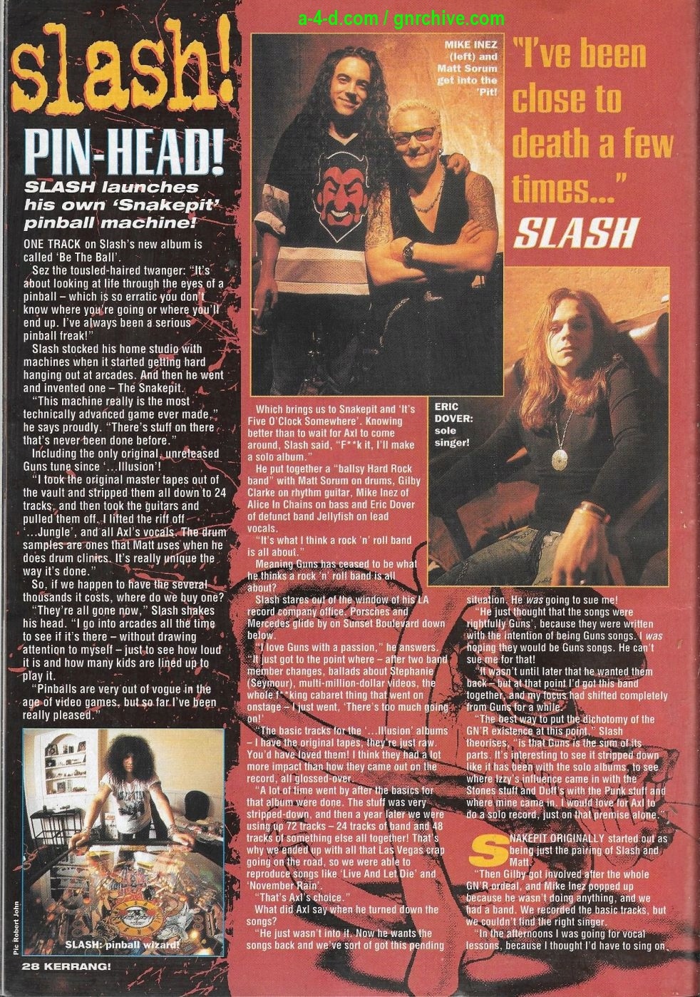 1995.02.18 - Kerrang! - Suicide! Lies! Axl! Snakes! Heavy Metal! (Slash) 1995_067