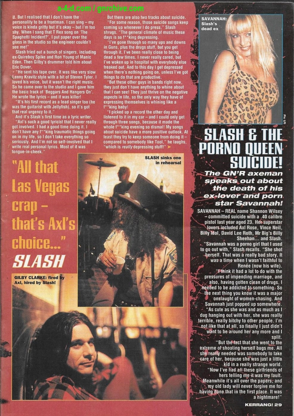 1995.02.18 - Kerrang! - Suicide! Lies! Axl! Snakes! Heavy Metal! (Slash) 1995_069