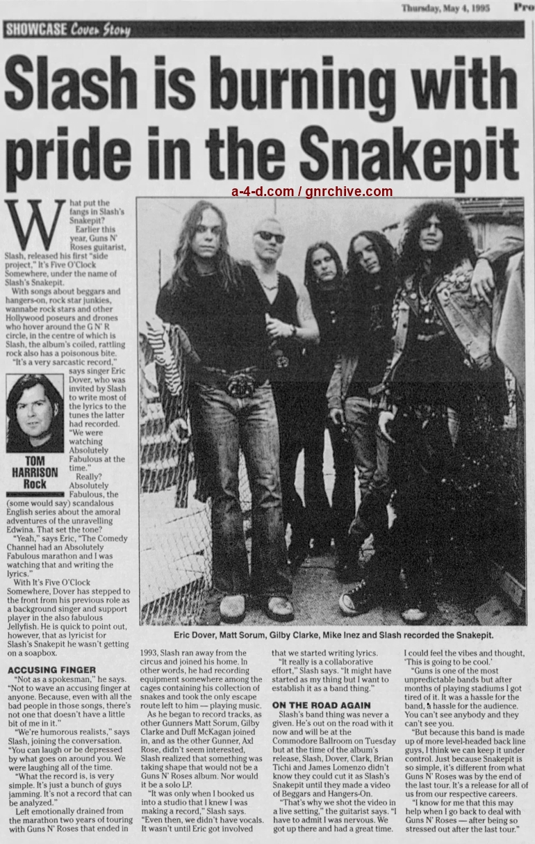 1995.05.04 - The Province - Slash Is Burning With Pride In The Snakepit 1995_073