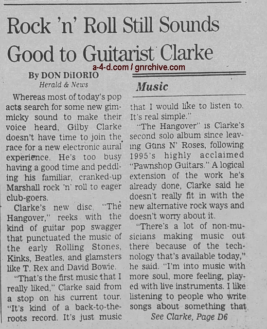 1997.11.21 - The Herald News - Rock ’n’ Roll Still Sounds Good to Guitarist Clarke (Gilby) 1997_115