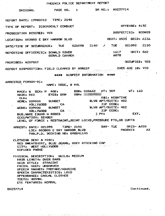 1998.02.10 - Phoenix Police Report on Axl's arrest 1998_010