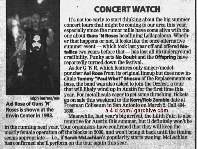 1999.01.21 - Austin American-Statesman - Concert Watch 1999_022