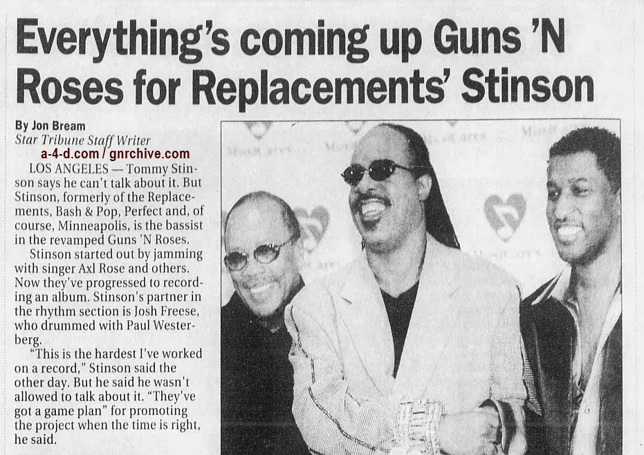 1999.02.26 - Star Tribune - Everything’s Coming Up Guns ’N Roses For Replacements’ Stinson 1999_025