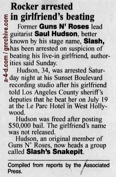 1999.07.26 - Los Angeles Times - Rocker Booked In Alleged Beating (Slash) 1999_039