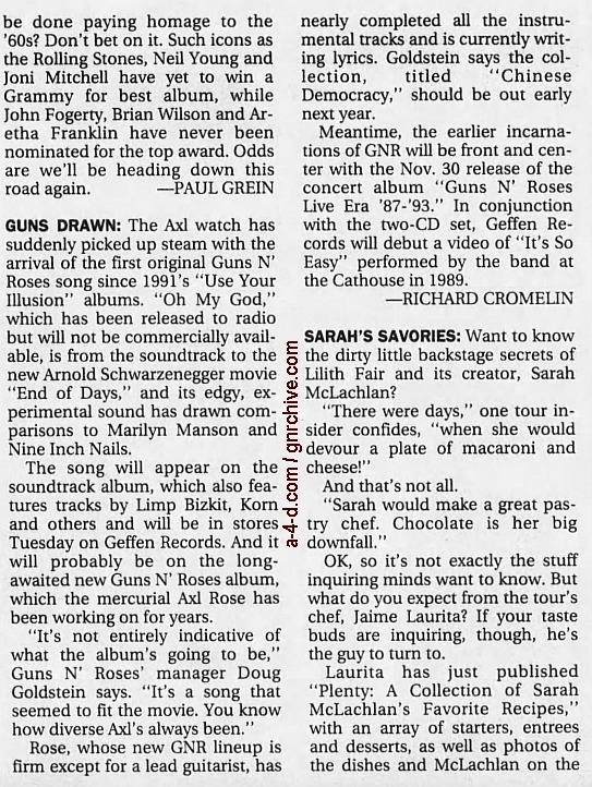 1999.11.07 - Los Angeles Times - Guns Drawn 1999_111