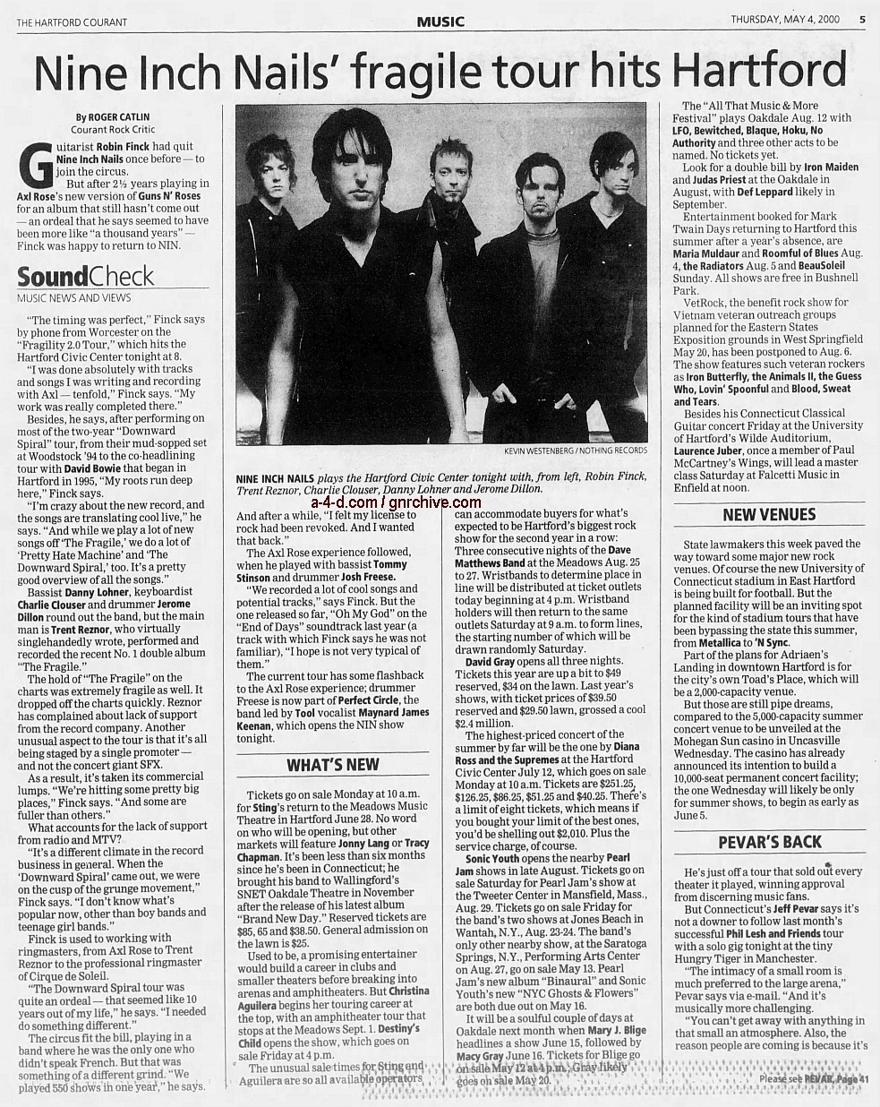 2000.05.04 - Hartford Courant - Nine Inch Nails’ Fragile Tour Hits Hartford (Robin) 2000_016