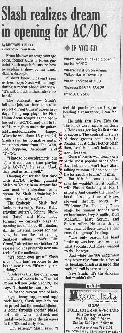 2000.08.22 - The Times Leader - Slash Realizes Dream In Opening For AC/DC 2000_053