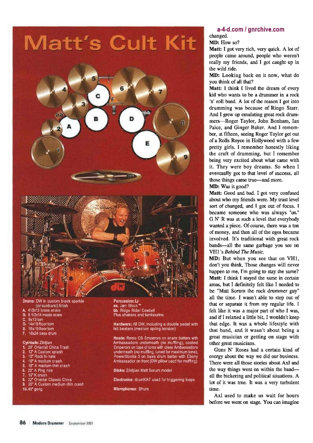 2001.09.DD - Modern Drummer - Matt Sorum: Surviving Super Stardom 2001_018