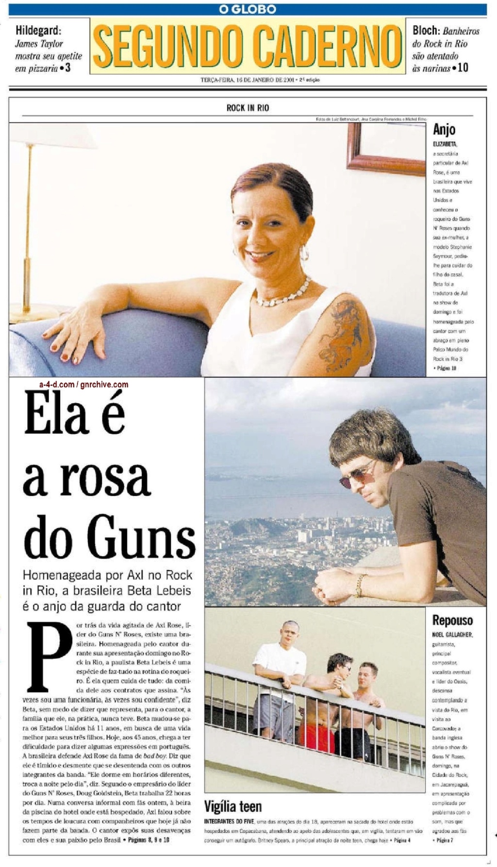 2001.01.16 - O Globo - Interview with Doug Goldstein and Beta Lebeis  2001_027