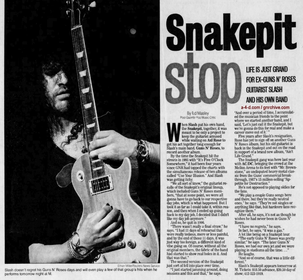 2001.03.10 - Pittsburgh Post-Gazette - Snakepit Stop (Slash) 2001_032