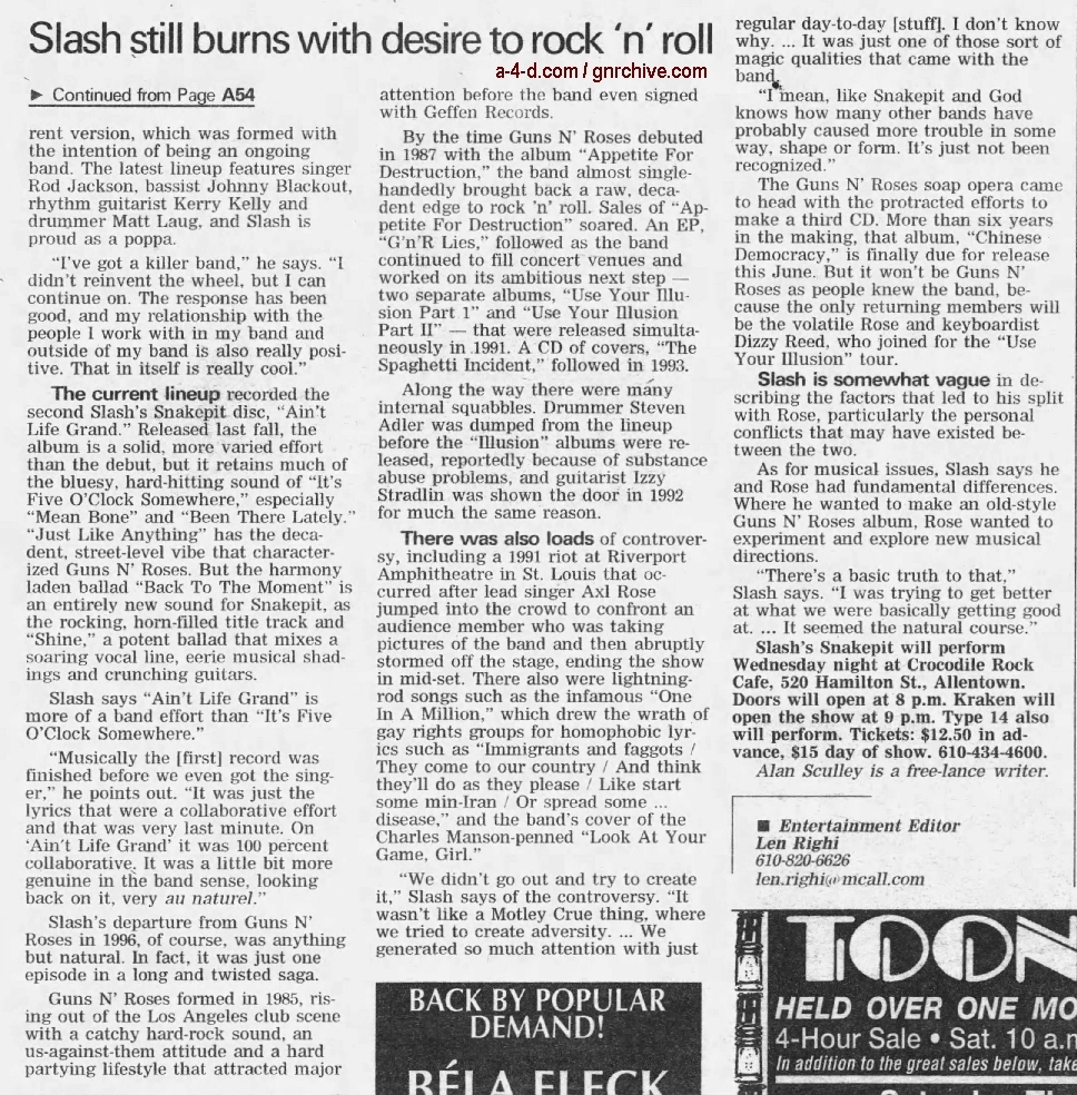 2001.03.10 - The Morning Call - Guitarist Slash Is Finding Life Grand In The Snakepit 2001_034