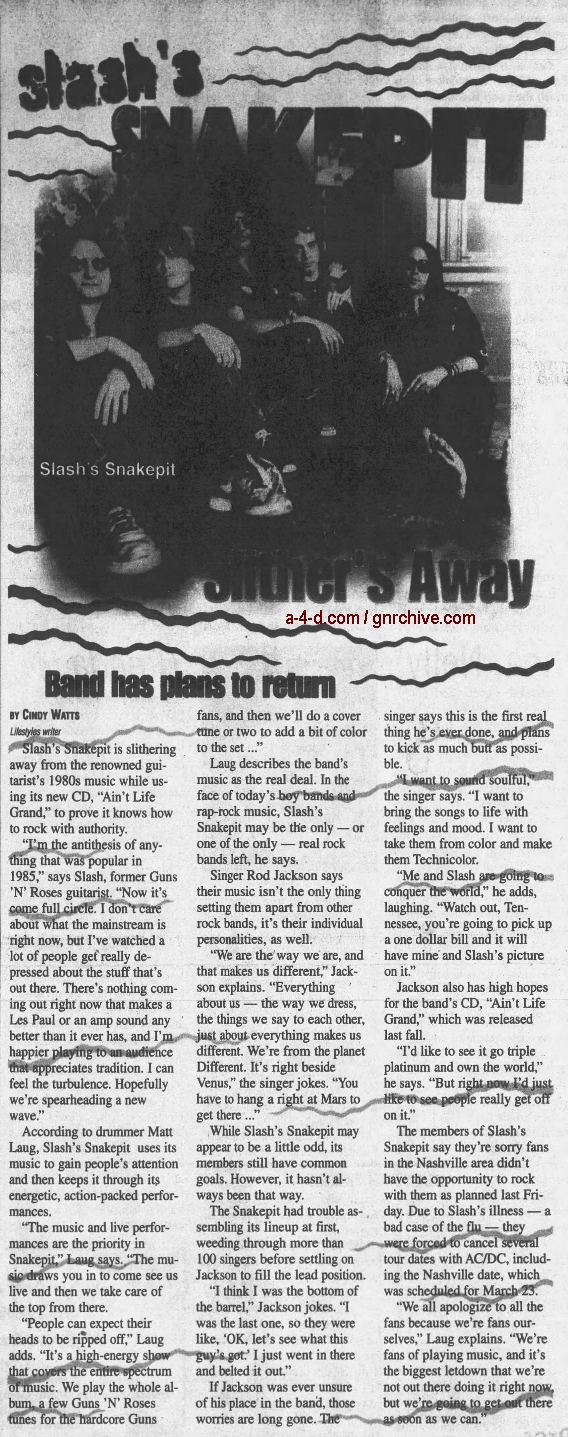 2001.03.29 - The Daily News Journal - Slash's Snakepit Slither's Away 2001_036