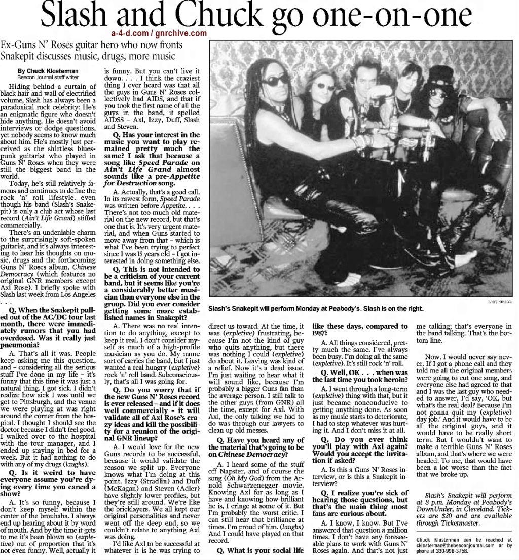 2001.06.21 - The Akron Beacon Journal - Slash And Chuck Go One-On-One 2001_046