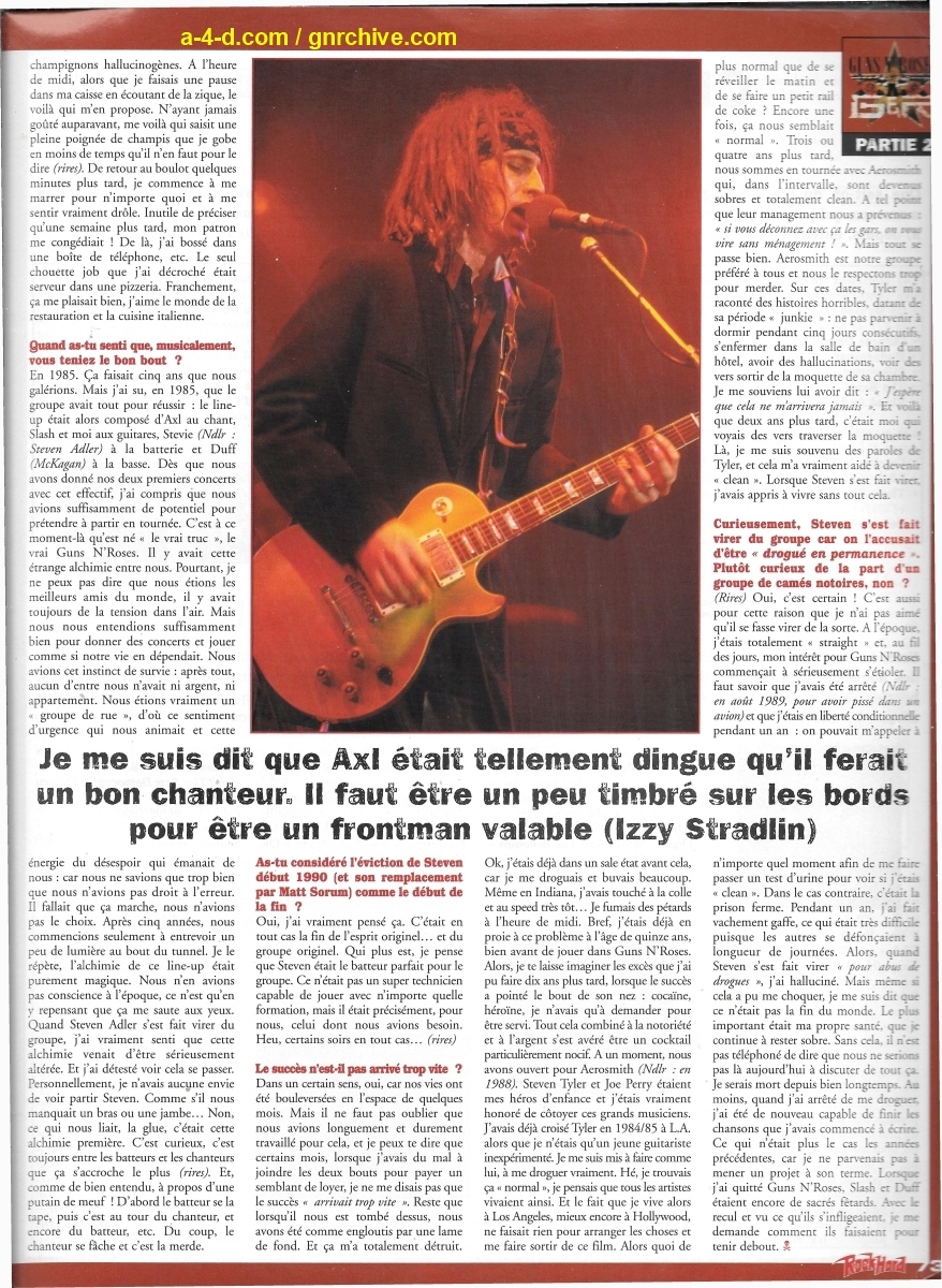 2001.04.05 - Rock Hard Magazine (France) - Izzy Stradlin Recounts The Birth Of Guns N' Roses 2001_055