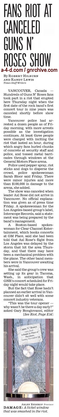 2002.11.09 - Los Angeles Times - Fans Riot at Canceled Guns N' Roses  Show 2002_125