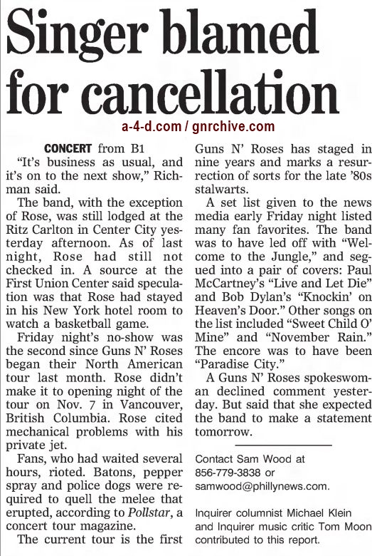 2002.12.07/08 - The Philadelphia Inquirer - Reports on the no-show in Philadelphia 2002_184