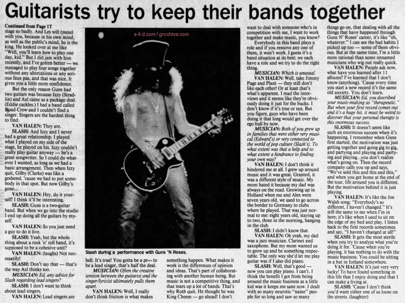 1995.03.DD - Musician Magazine/Quad City Times - Slash 'N' Eddie (Slash) Gnr-sl10