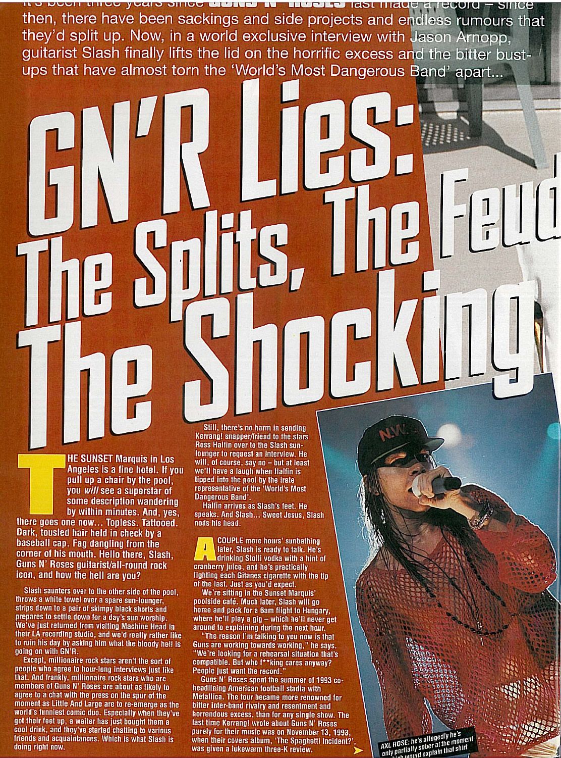 1996.09.14 - Kerrang! - GN'R Lies: The Splits, The Feuds, The Shocking Truth (Slash) Okqwnj11