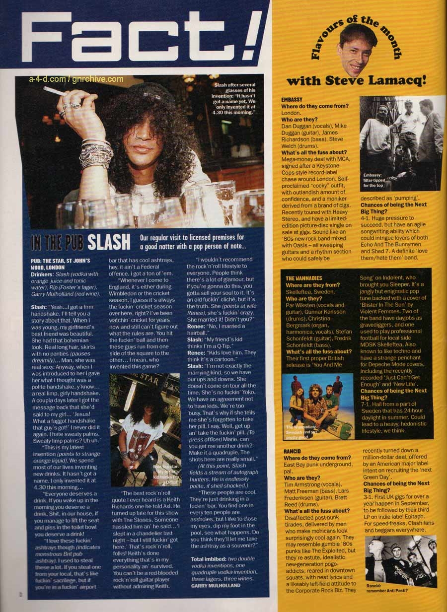 1995.09.DD - Select Magazine - In The Pub: Slash Select10