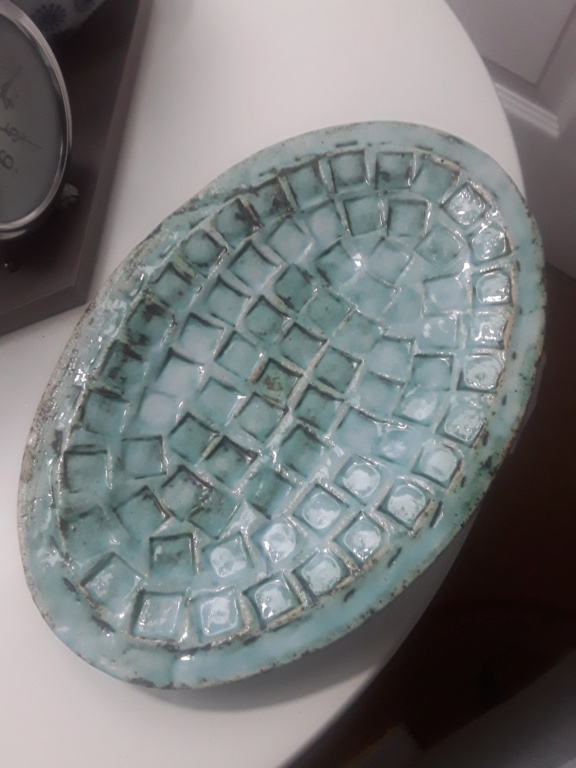 Oval studio pottery tray 20221211