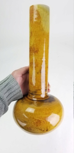 Unusual Very Large Yellow Glazed Vase w/ Mark.. help? 20211010