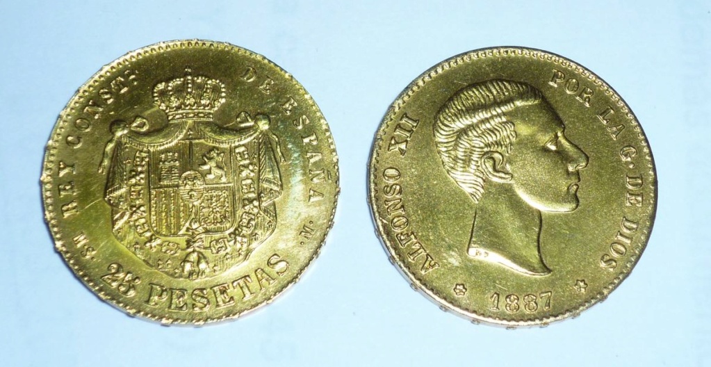25 pesetas oro Alfonso XII: ayuda identificación. 1187_110