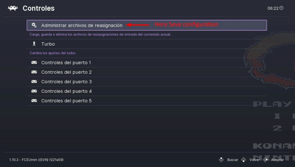 Bug no save control config Nes Ratrobat 5.3.0 610