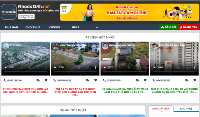 Tổng hợp các website bất động sản đăng tin lớn nhất tại Việt Nam Nhadat10