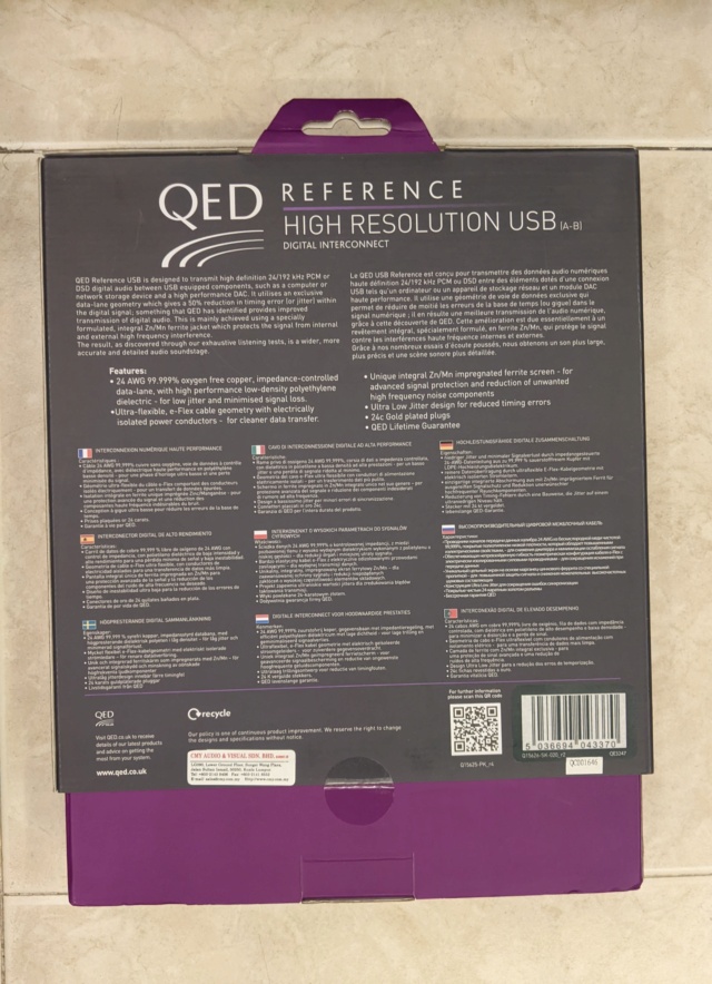 QED Reference USB A-B 2m cable (new) - SOLD Qed_us12
