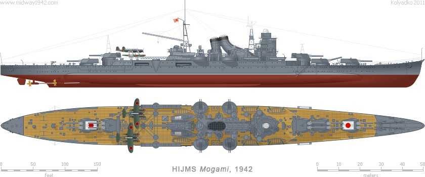 L IJN Mogami le seul croiseur hybride japonais Mogam110