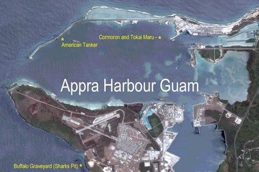 Les 3 epaves du port Apra de Guam Tok210