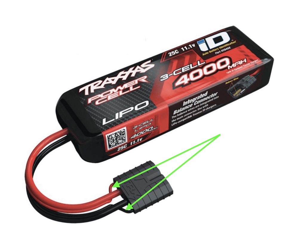 Rallonge pour batterie Traxxas Lipo ID Captu315