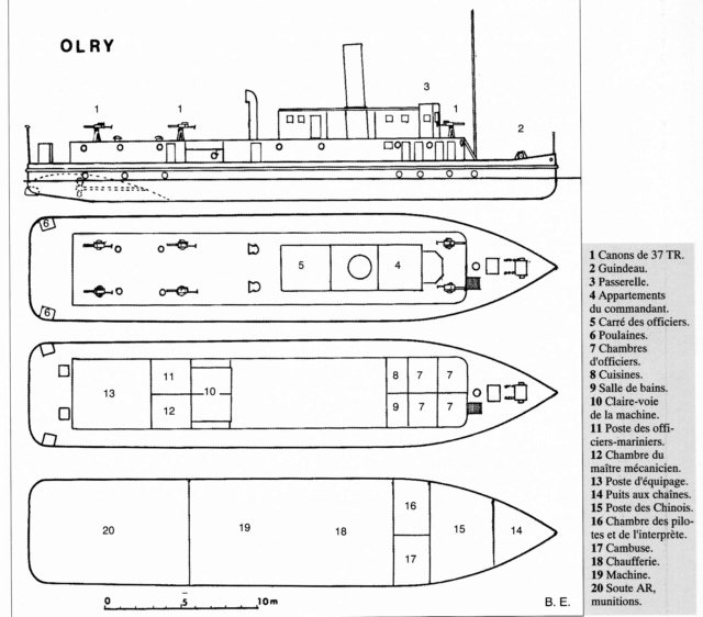 La canonnière du Yang-Tsé-Kiang Olry - 1905 [scratch papier 1/250°] de St Etienne 0-plan10