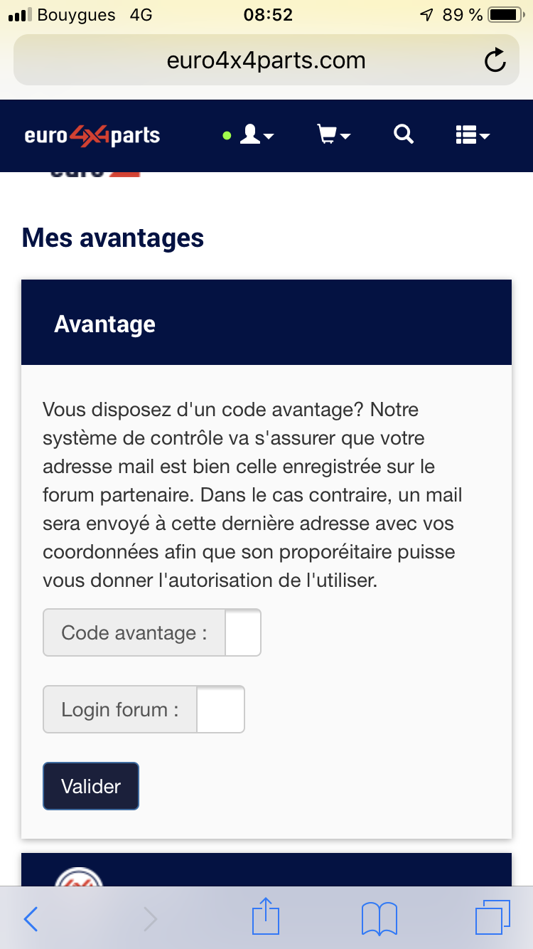 Changement de la procédure de contrôle des codes avantage 78037e10