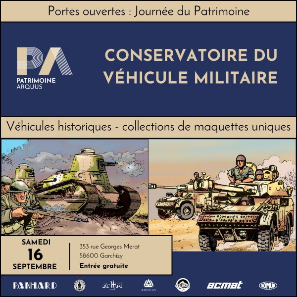 le Conservatoire du Véhicule Militaire d'Arquus ouvrira ses portes le samedi 16 septembre 2023 Jep20211