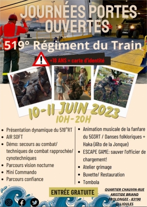 Portes ouvertes au 519e régiment du train les 10 et 11 juin 2023 Z2041610