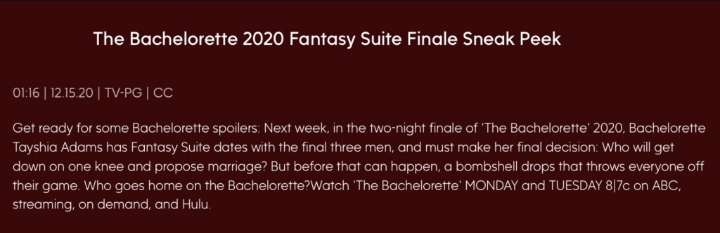 Bachelorette 16 - Clare Crawley & Tayshia Adams - SCaps - *Sleuthing Spoilers* - Page 21 6df3ca10