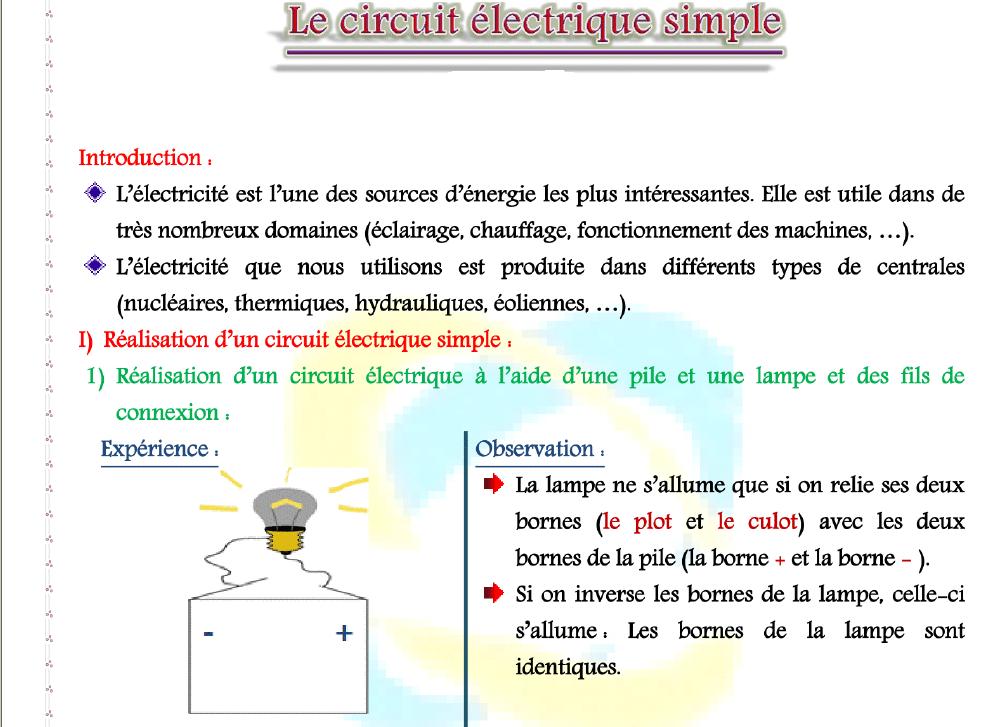 le circuit electrique simple C_simp10