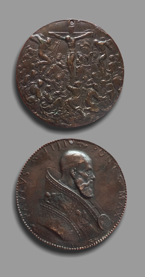 Médaille bronze carrée très ancienne Paul_i10