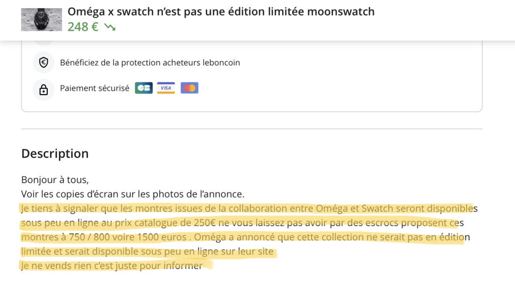 Nouveauté du 26 Mars - MoonSwatch : la Speedmaster d'Omega en version Swatch - Page 23 18f46d10