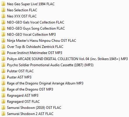 Centralisation des musiques Neo Geo & SNK (OST, AST, NGCD, etc.) - Update 05/05/2020 Ajout de 14 albums Ngcd22