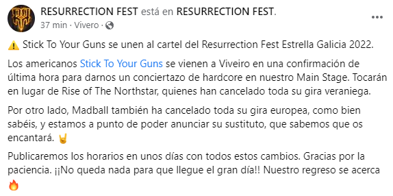 Resurrection Fest Estrella Galicia 2022. (29 - 3 Julio) Avenged Sevenfold, KoRn, Deftones, Sabaton y Bourbon! - Página 3 Captur23